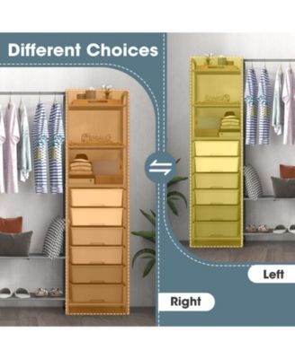 Free Standing Closet Organizer with Removable Drawers and Shelves