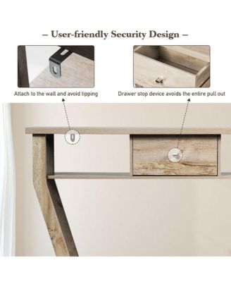 Modern Sofa Accent Table with Drawer Entryway Hallway Hall