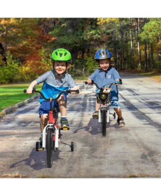 14'' Kid's Bike with Removable Training Wheels & Basket for 3-5 Years Old