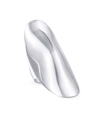 Geometric Unique Fashion Statement Full Finger Ring Sterling Silver