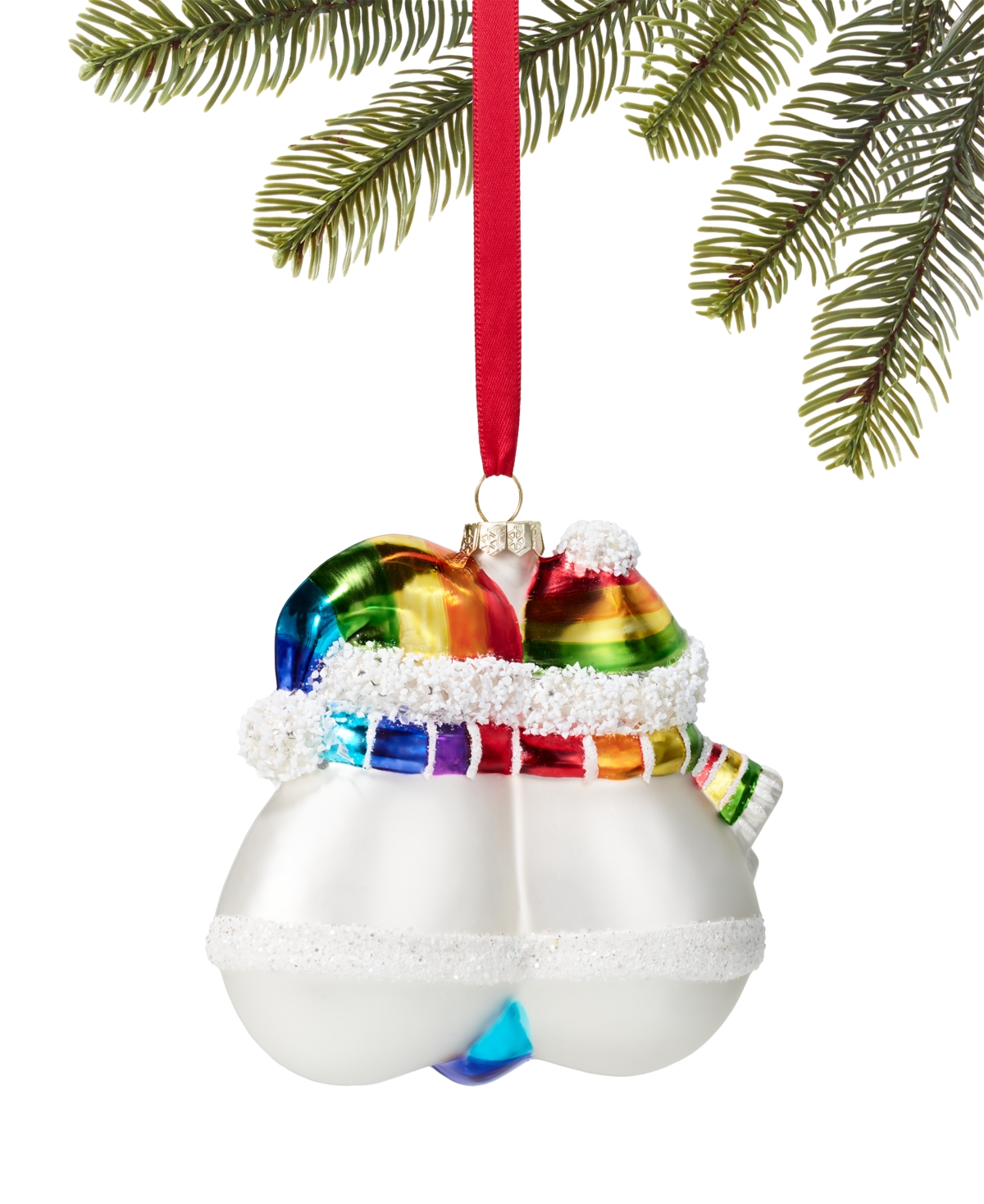 Holiday Lane Love is Love Rainbow Snowman Couple Ornament, Exclusively at Macy's