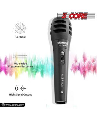 Microphone XLR Dynamic Mic Karaoke Singing Handheld Microfono Wired Professional Unidirectional 1/4 Plug In Cord Connection for Vocal DJ Music - PM-883