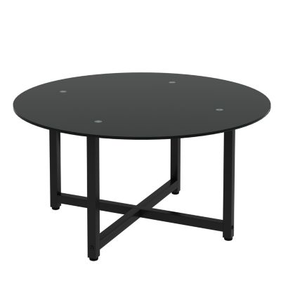 Streamdale Round Clear Coffee Table (35.5")