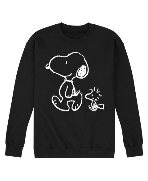 Мужской топ AIRWAVES Hybrid Apparel Snoopy Woodstock Walk Crew Fleece, цвет: Чёрный