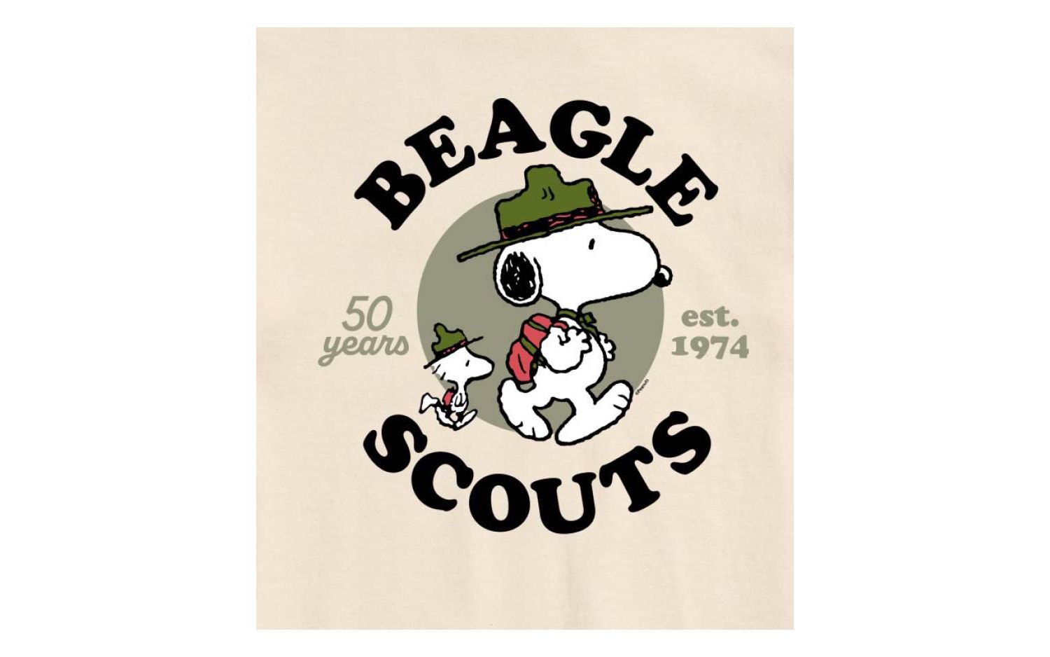 Hybrid Apparel Snoopy Woodstock Beagle Scout Men's Short Sleeve Tee