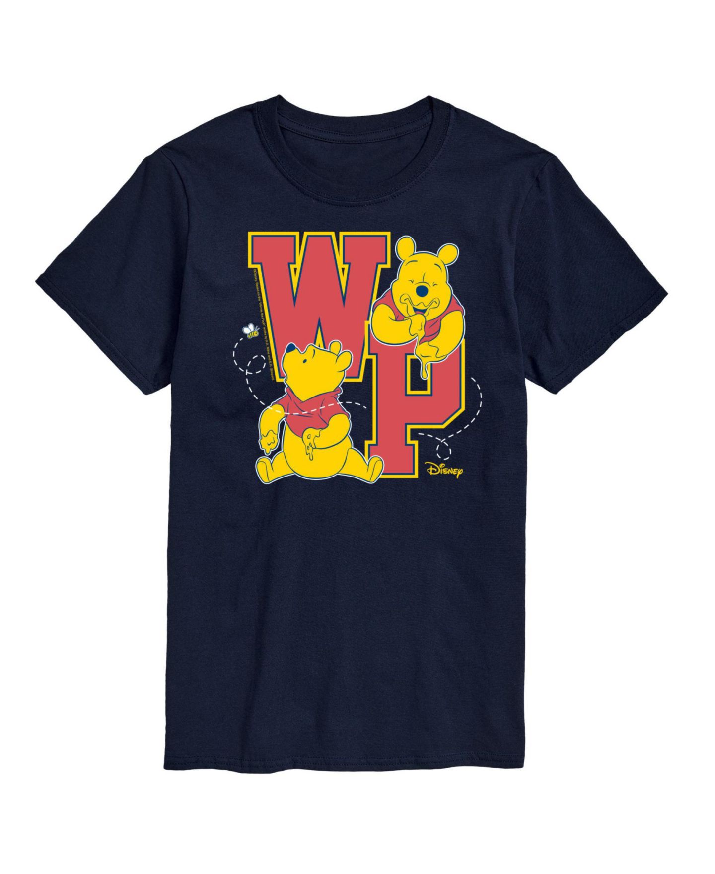 Мужская футболка AIRWAVES Hybrid Apparel Winnie the Pooh Collegiate Letters Short Sleeve, цвет: Чёрный — фото 9