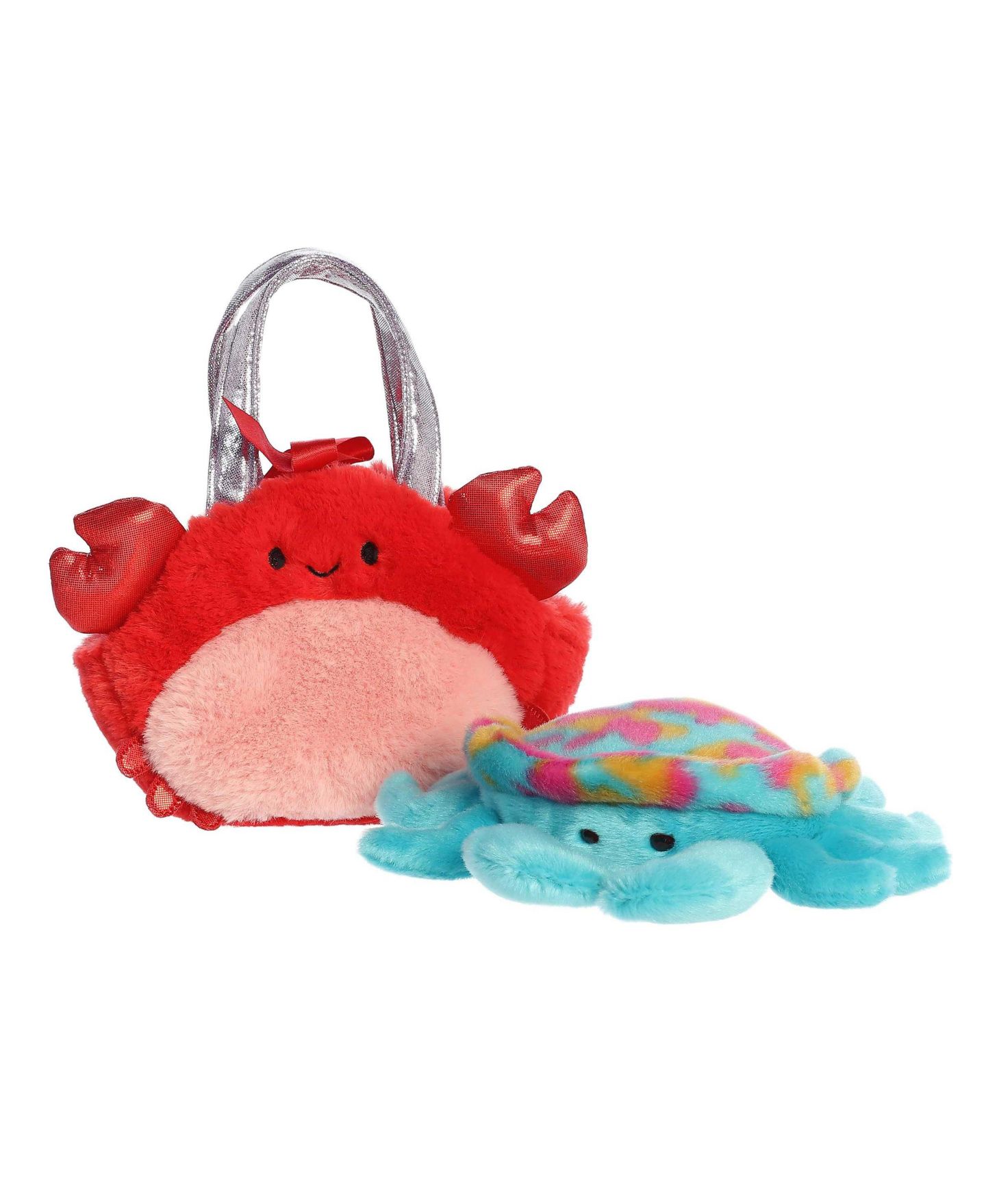 Детские мягкие игрушки Aurora Crab Fancy Pals 6.5" Crab and Carrier Plush, 2-Piece Set — фото 6