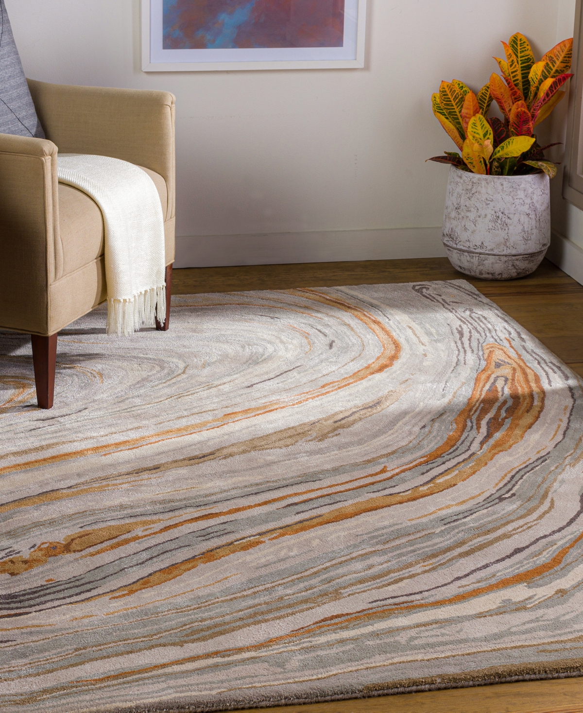Surya Kavita 23252 Area Rug, 5' X 7'6 In Charcoal