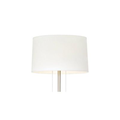 Simplicity Modern Floor Lamp 59" Tall Brushed Nickel Silver Off White Tapered Drum Shade for Living Room Bedroom Office House Home