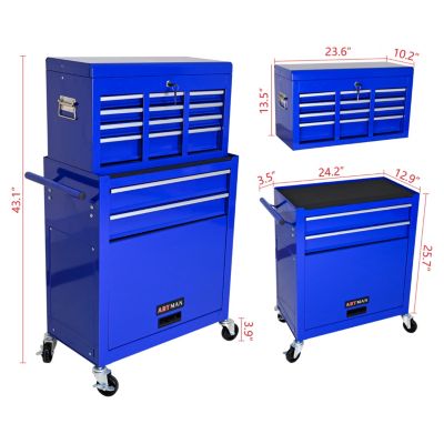 8-Drawer Rolling Tool Chest with Wheels