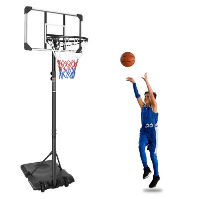Adjustable Portable Basketball Hoop System with Stable Base