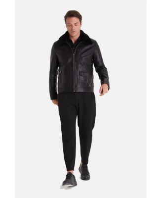 Men's Leather Jacket, Black
