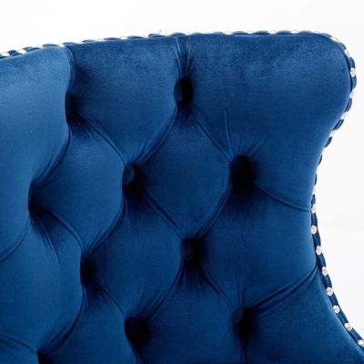 Adjustable Swivel Velvet Bar Stools with Backs (Set of 2)