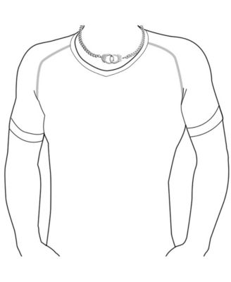 Biker Punk Rock Jewelry Necklace Large Chain Handcuff in Black Gold Silver - 20"