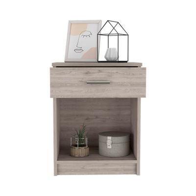 Eco Nightstand, Superior Top, One Drawer, Lower Shelf