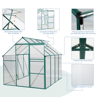 6 X 8 FT Outdoor Patio Greenhouse
