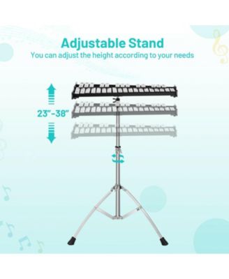 32 Note Glockenspiel Xylophone Percussion Bell Kit with Adjustable Stand