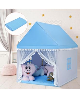 Kids Play Tent Large Playhouse Children Play Castle Fairy Tent Gift with Mat