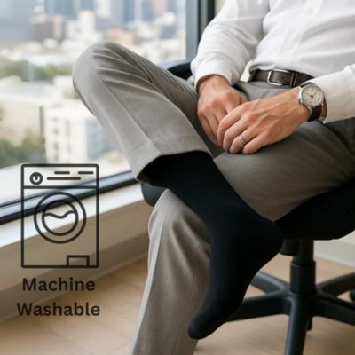 Men's Dress Socks 6 Pair Crew Sock Cotton Dress Socks for Men Solid Ribbed Argyle Pattern Multicolor Fun Designs