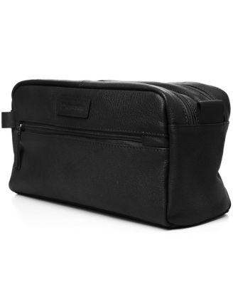 AlpineSwiss Sedona Toiletry Bag Genuine Leather Shaving Kit Dopp Kit Travel Case