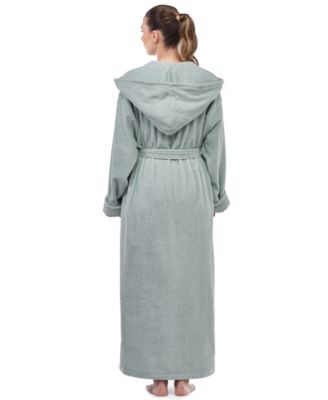 Women's Hooded Full Length GOTS Certified Organic Turkish Cotton Bathrobe