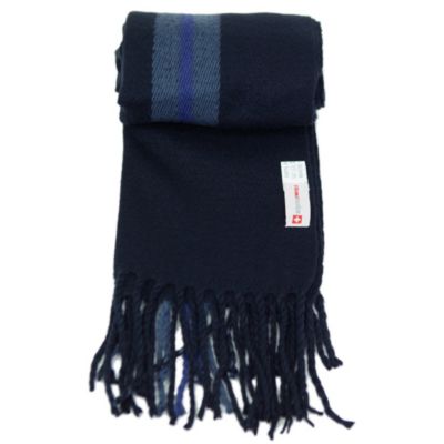 Men's Scarf Soft Knit Winter Scarves Plaid Striped or Solid Neck Covering Long Warm Stylish