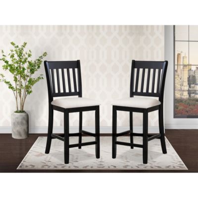 Rustic Counter Height Dining Chairs with Foot Support