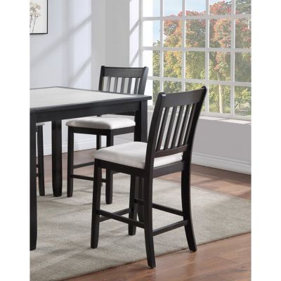 Rustic Counter Height Dining Chairs with Foot Support