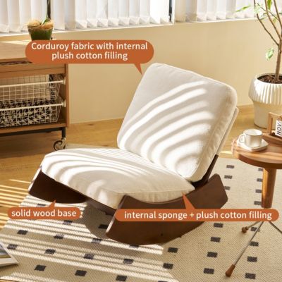 Solid Wood Glider Chair with High-Quality Upholstery