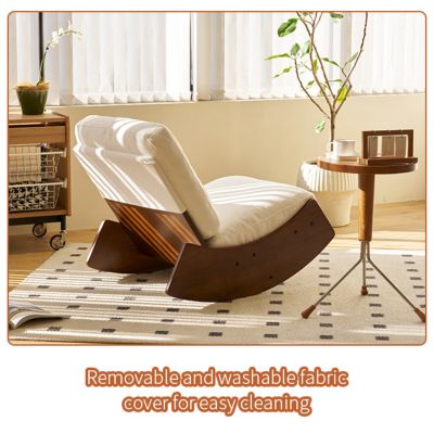 Solid Wood Glider Chair with High-Quality Upholstery