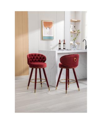 Streamdale Set of 2 Solid Wood Counter Height Bar Stools