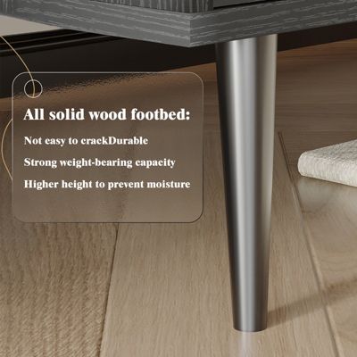 Modern Rattan 4-Drawer Dresser with Metal Handles