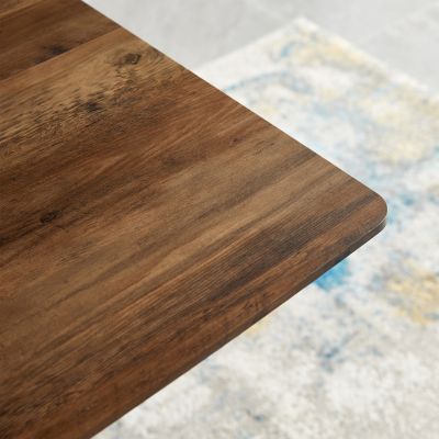  MDF Dining Table with Black Metal Legs