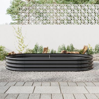  Large Metal Oval Raised Garden Bed