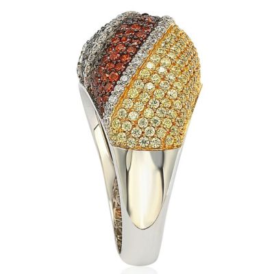 Sterling Silver Cubic Zirconia Exotic Wave Ring