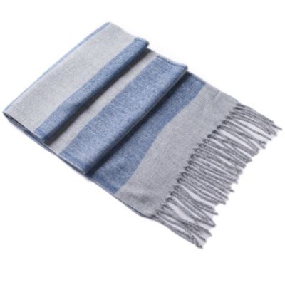 Men's Scarf Soft Knit Winter Scarves Plaid Striped or Solid Neck Covering Long Warm Stylish