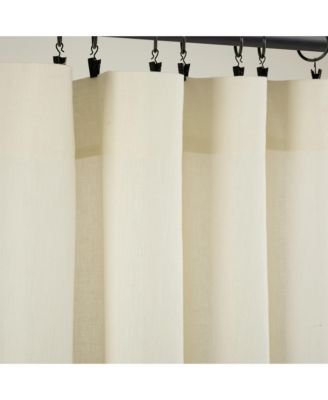 Belgian Flax Prewashed Linen Rich Cotton Blend Window Curtain Panel