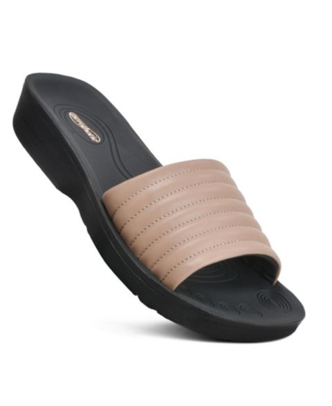 Женские сандалии Aerothotic Maeve Arch Support Slide, цвет: Бежевый