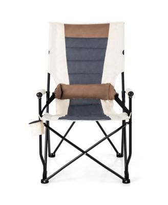 Camping Folding Chair w/ Cup Holder 330 LBS Load Capacity for Picnic Camping
