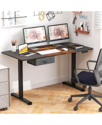 Electric Standing Desk 55'' x 28'' Height Adjustable Sit Stand with USB Charging Port
