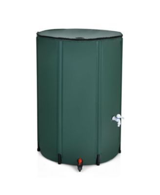 100 Gallon Portable Rain Barrel Water Collector Tank with Spigot Filter