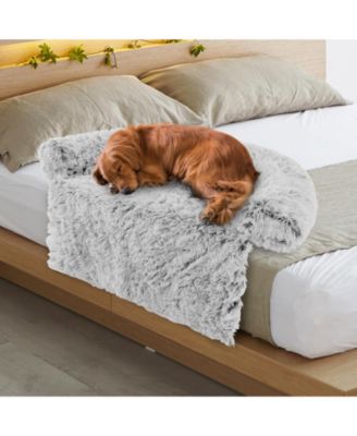 Plush Calming Dog Bed with Anti-Slip Bottom, Couch-Style for Comfortable Rest
