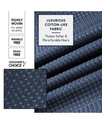 Heavy Duty Fabric Water-resistant Waffle Design Shower Curtains - 72"x72"