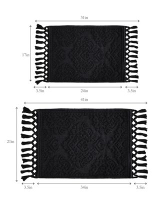 Ricardo Fringe Cotton 2-Pc. Bath Rug Set
