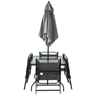4-Person Metal Patio Set with Umbrella
