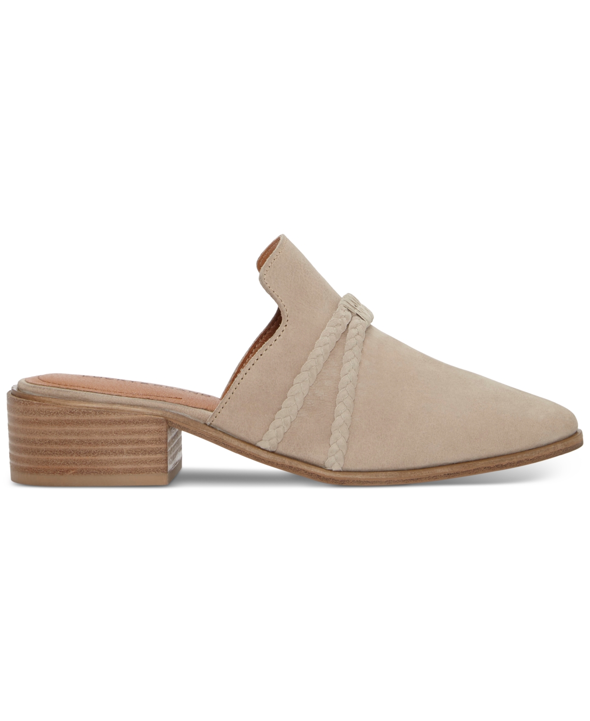 Lucky Brand Women's Marisole Braided Block-Heel Clog Mules -Cobblest Nubuck