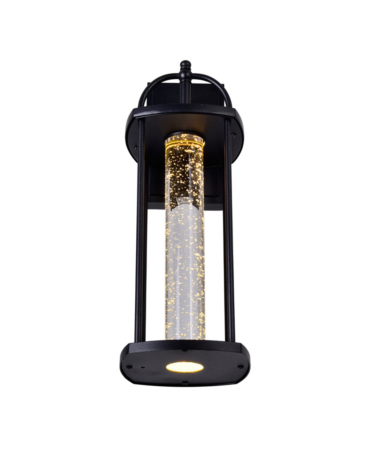 Shop Cwi Lighting 18" Metal Greenwood Led Outdoor Wall Lantern In Black