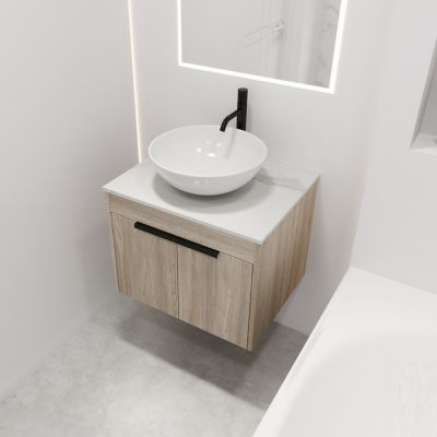 Streamdale 24" Modern Design Float Bathroom Vanity With Ceramic Basin Set