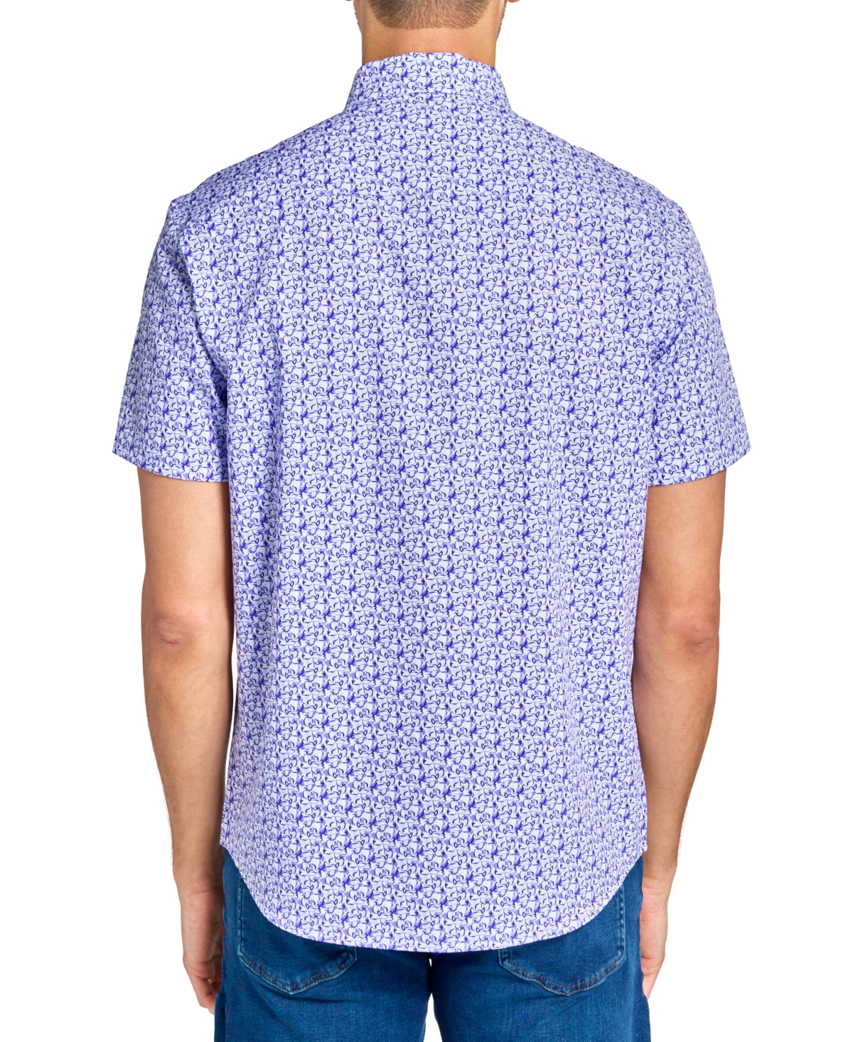 Society of Threads Men's Regular Fit Non-Iron Performance Stretch Floral Print Button-Down Shirt