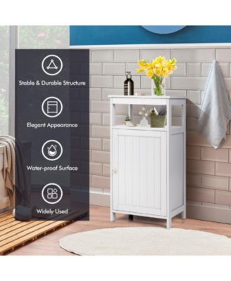 Engineered Wood Bathroom Floor Cabinet with Multifunction Storage Rack